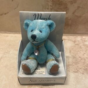 Vintage Russ Berrie and Co. March Aquamarine Bear #1853